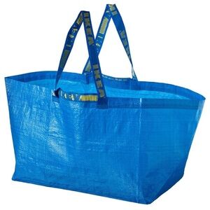 (Set of 3) NEW Ikea FRAKTA Shopping bag, large, blue